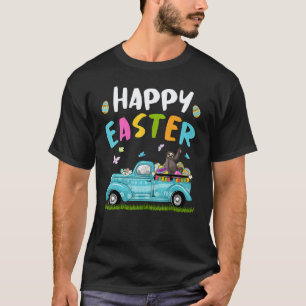 Cute Sloth With Bunny Ears Egg Hunting Truck Easte T-Shirt