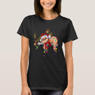 Cute Sloth With Christmas Lights T-Shirt