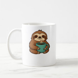 Cute Sloth with Coffee Mug � Cosy Relaxed Animal A