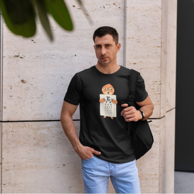 Cute Sloth With Eyechart   T-Shirt (Creator Uploaded)