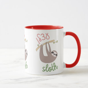 Cute Sloth with Hebrew for Jewish Children Mug