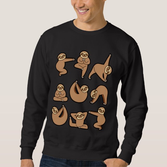 Cute Sloth Yoga Sweatshirt (Front)