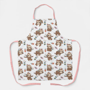Cute Sloths Apron