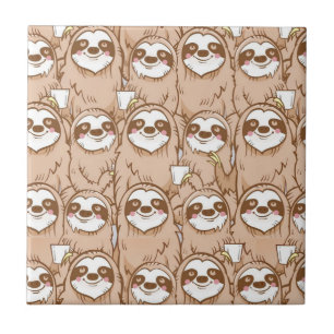 Cute Sloths  Ceramic Tile