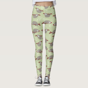 Cute Sloths Pattern Leggings