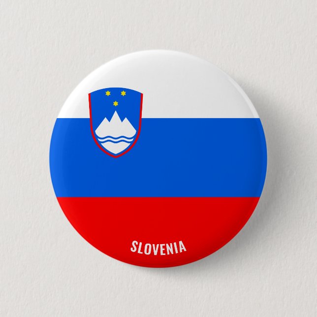 Cute Slovenia Flag Patriotic 6 Cm Round Badge (Front)