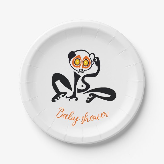 Cute Slow LORIS - Wildlife - Party Paper Plate (Front)