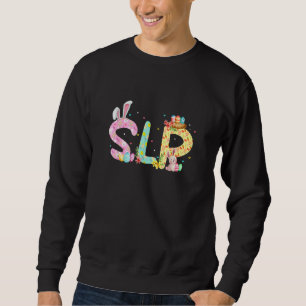 Cute Slp Speech Language Pathologist Cute Bunny Ea Sweatshirt