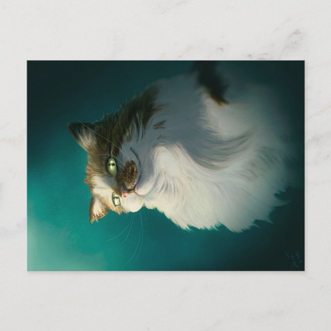 Cute Sly Cat Gift| Funny Cat For Birthday Holiday Postcard (Front)