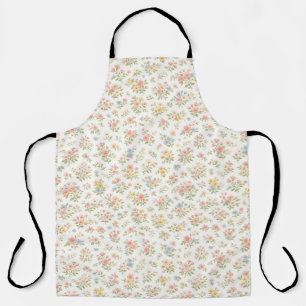 Cute Small Ditsy Floral Seamless Pattern Apron