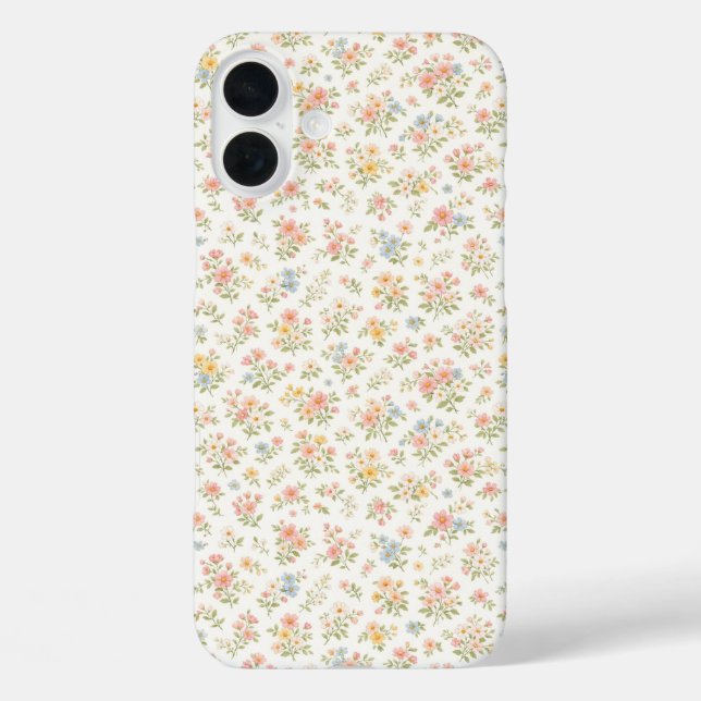 Cute Small Ditsy Floral Seamless Pattern Case-Mate iPhone Case (Back)