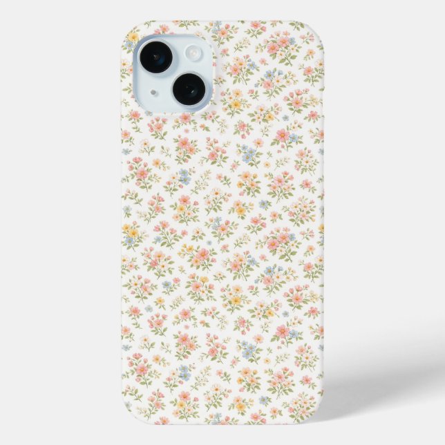 Cute Small Ditsy Floral Seamless Pattern Case-Mate iPhone Case (Back)