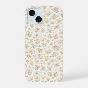 Cute Small Ditsy Floral Seamless Pattern iPhone 15 Case