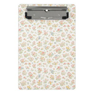Cute Small Ditsy Floral Seamless Pattern Mini Clipboard