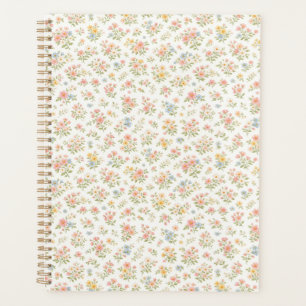 Cute Small Ditsy Floral Seamless Pattern Planner
