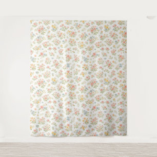 Cute Small Ditsy Floral Seamless Pattern Tapestry