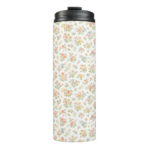 Cute Small Ditsy Floral Seamless Pattern Thermal Tumbler