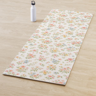 Cute Small Ditsy Floral Seamless Pattern Yoga Mat