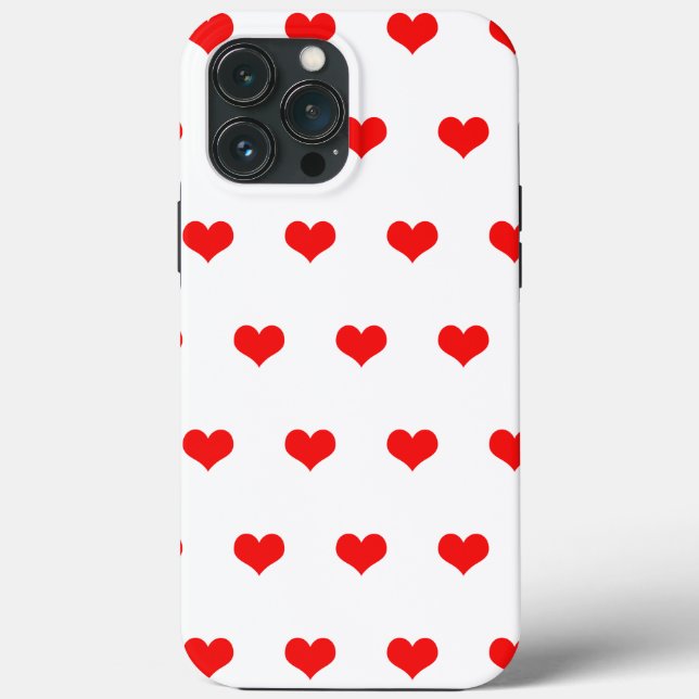 Cute Small Red Heart Patterns Valentine's Day 2023 Case-Mate iPhone Case (Back)