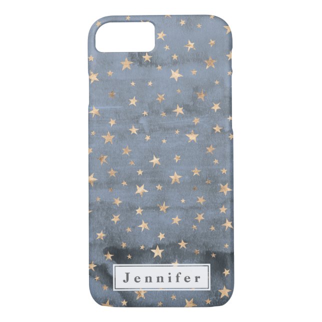 Cute small twinkle star periwinkle personalised Case-Mate iPhone case (Back)