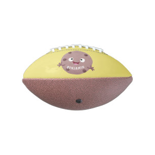 Cute smart chocolate chip cookie cartoon american football