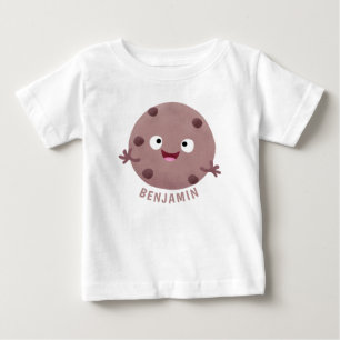 Cute smart chocolate chip cookie cartoon baby T-Shirt