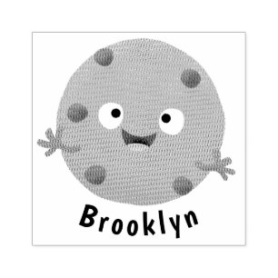 Cute smart chocolate chip cookie cartoon rubber stamp