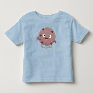 Cute smart chocolate chip cookie cartoon toddler T-Shirt