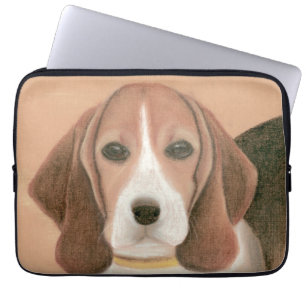 Cute smart dog. Pastel Laptop Sleeve