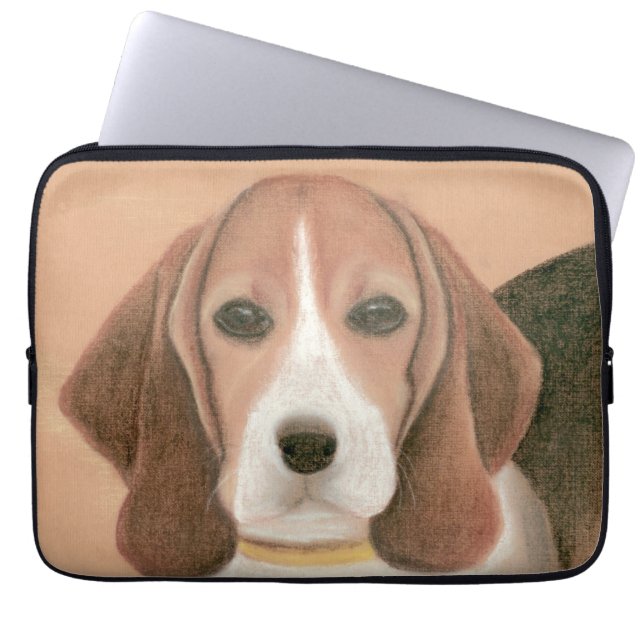 Cute smart dog. Pastel    Laptop Sleeve (Front)