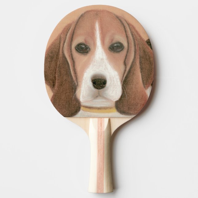 Cute smart dog. Pastel     Ping Pong Paddle (Front)