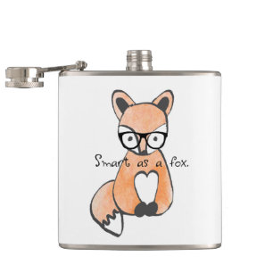 Cute Smart Fox Hip Flask