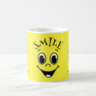 Cute Smile face & Duck Yellow Coffee Mug