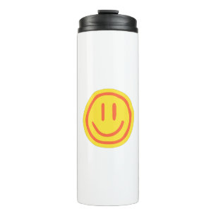 Cute Smile Face Positive Happy Emoji Design Thermal Tumbler