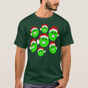 Cute Smile, Happy, Merry Christmas, Santa Hats T-Shirt