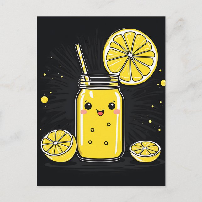 Cute Smile Lemonade Postcard (Front)