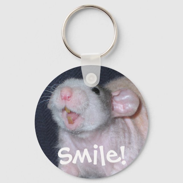 Cute Smile Rat Key Ring (Front)