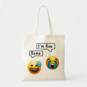 Cute Smiley Face Emoji Tote Bag