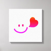 Cute Smiley Face with Heart – Minimalist Happy art