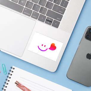 Cute Smiley Face with Heart – Minimalist Happy Vib