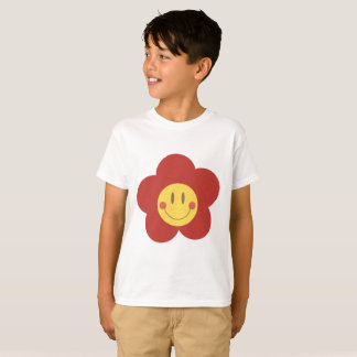 Cute Smiley Flower Retro Aesthetic Happy Face Desi T-Shirt