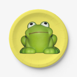 Cute Smiley Frog Paper Plate