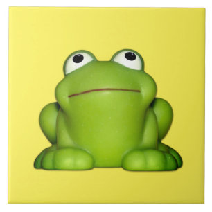 Cute Smiley Frog Tile