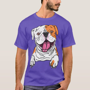 Cute Smiling American Bulldog English Puppy Dog Lo T-Shirt