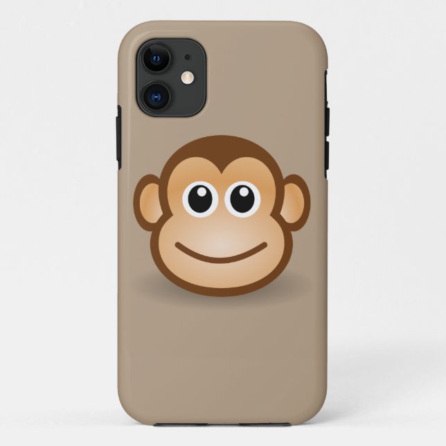 cute smiling animated monkey Case-Mate iPhone case (Back)