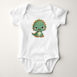 Cute Smiling Baby Dinosaur Bodysuit