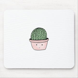 Cute smiling cactus mouse mat
