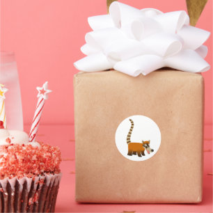 Cute Smiling Cartoon Coatimundi Sticker