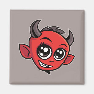 Cute Smiling Cartoon Devil Magnet