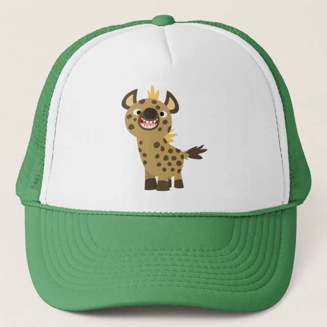 Cute Smiling Cartoon Hyena Hat (Front)